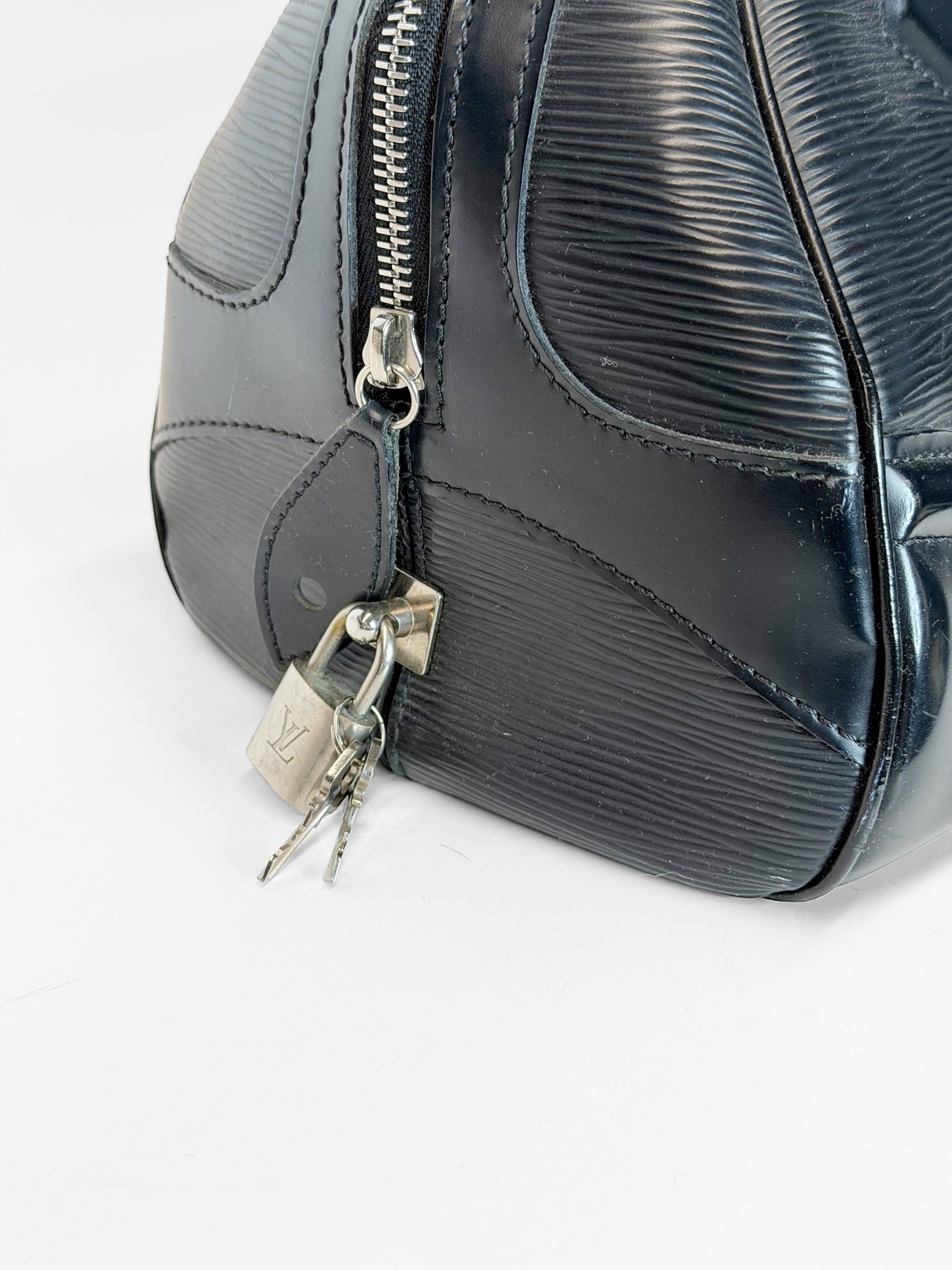 LOUIS VUITTON EPI LEATHER BOWLING BAG BLACK