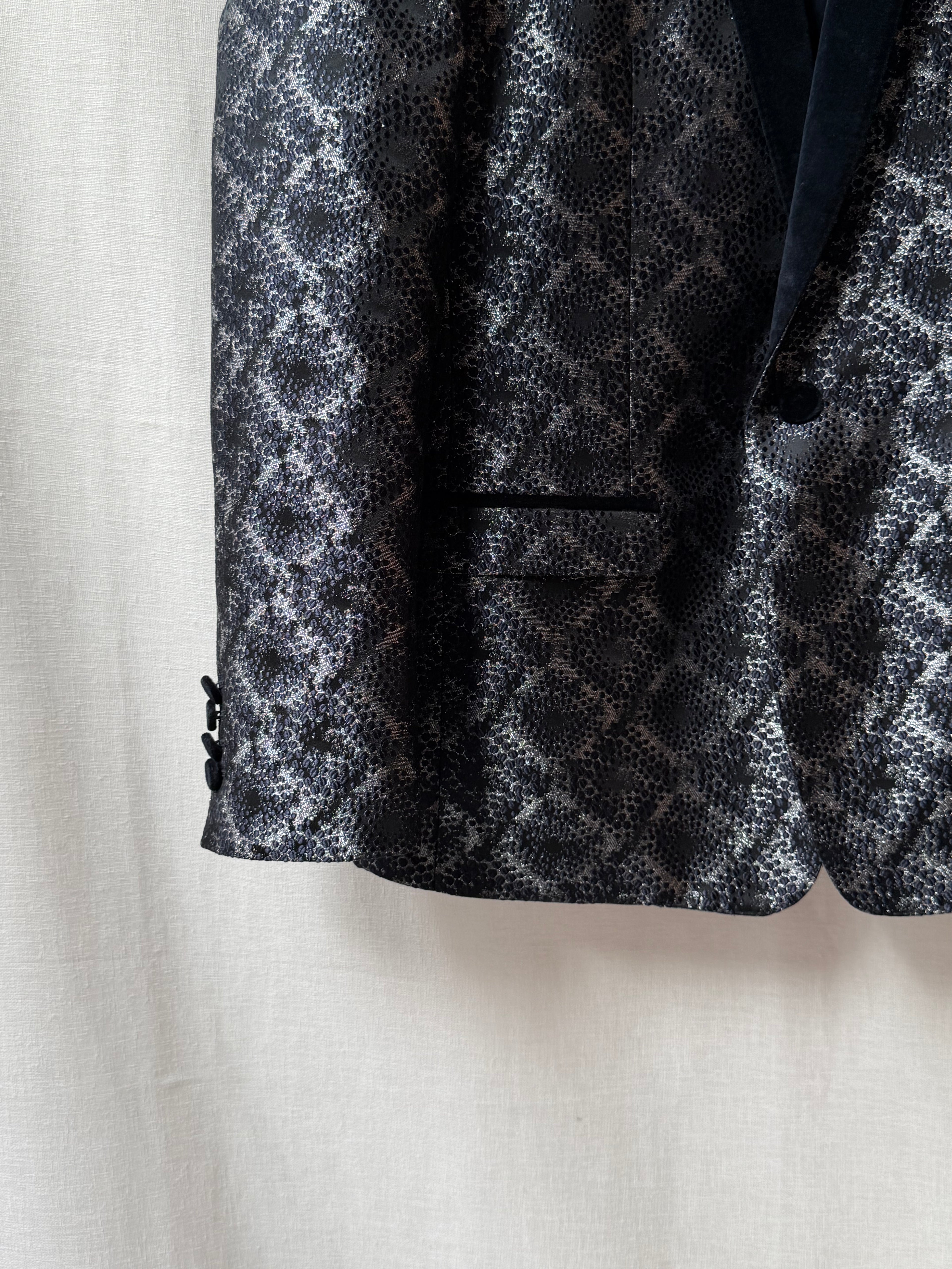 Dolce & Gabbana Lurex Pattern Evening Tuxedo Blazer
