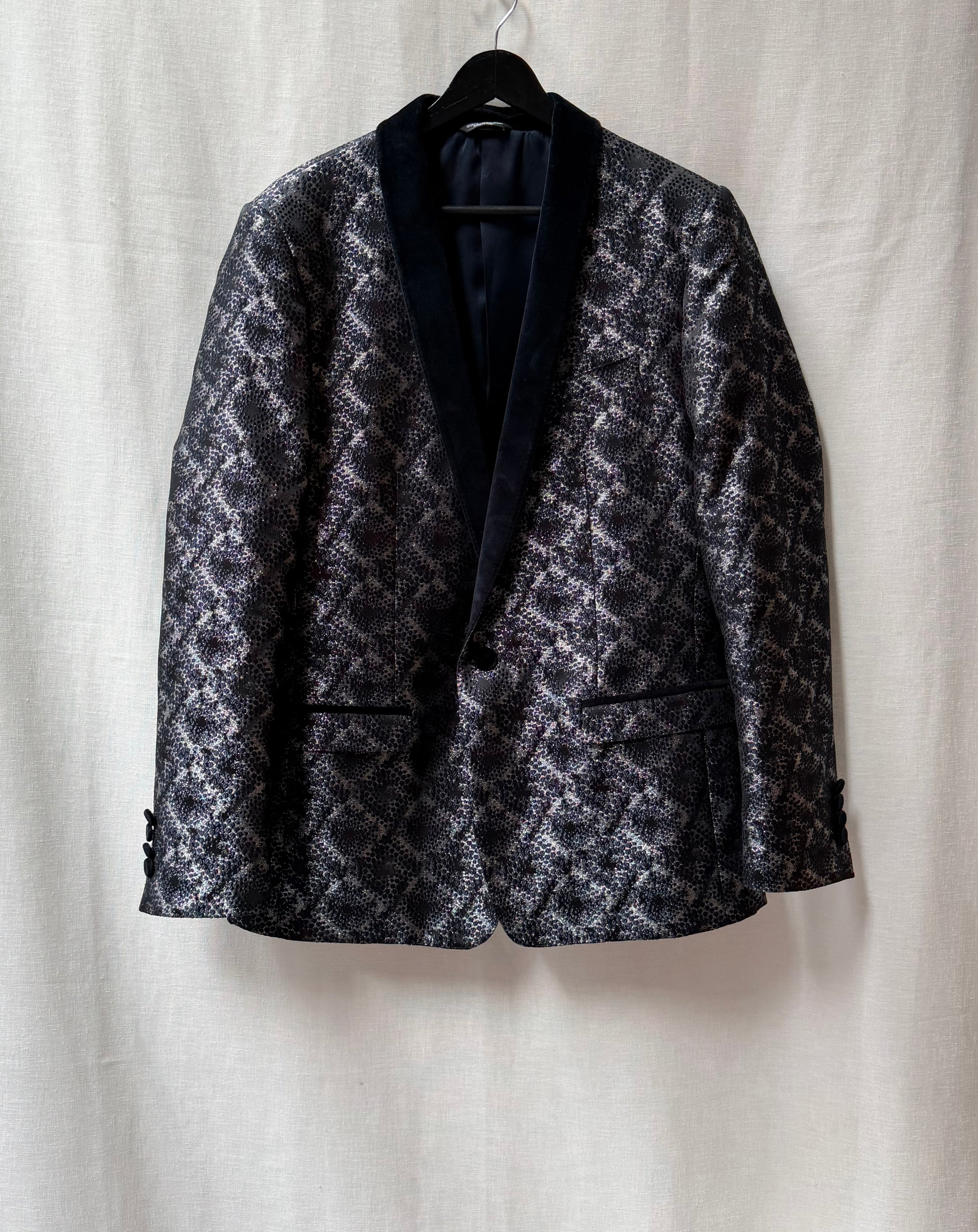 Dolce & Gabbana Lurex Pattern Evening Tuxedo Blazer