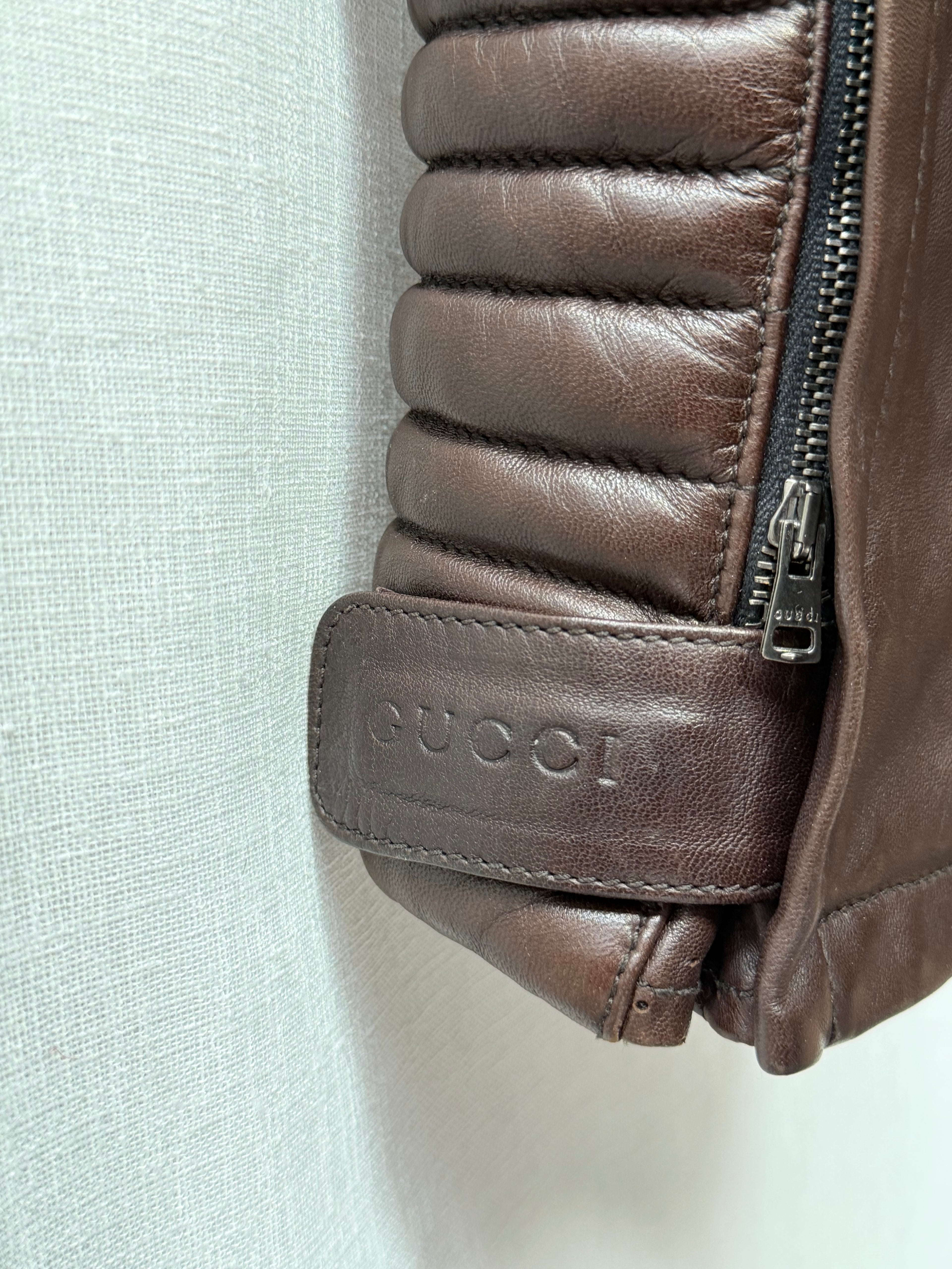 Gucci Runway Lamb Leather Biker Pants