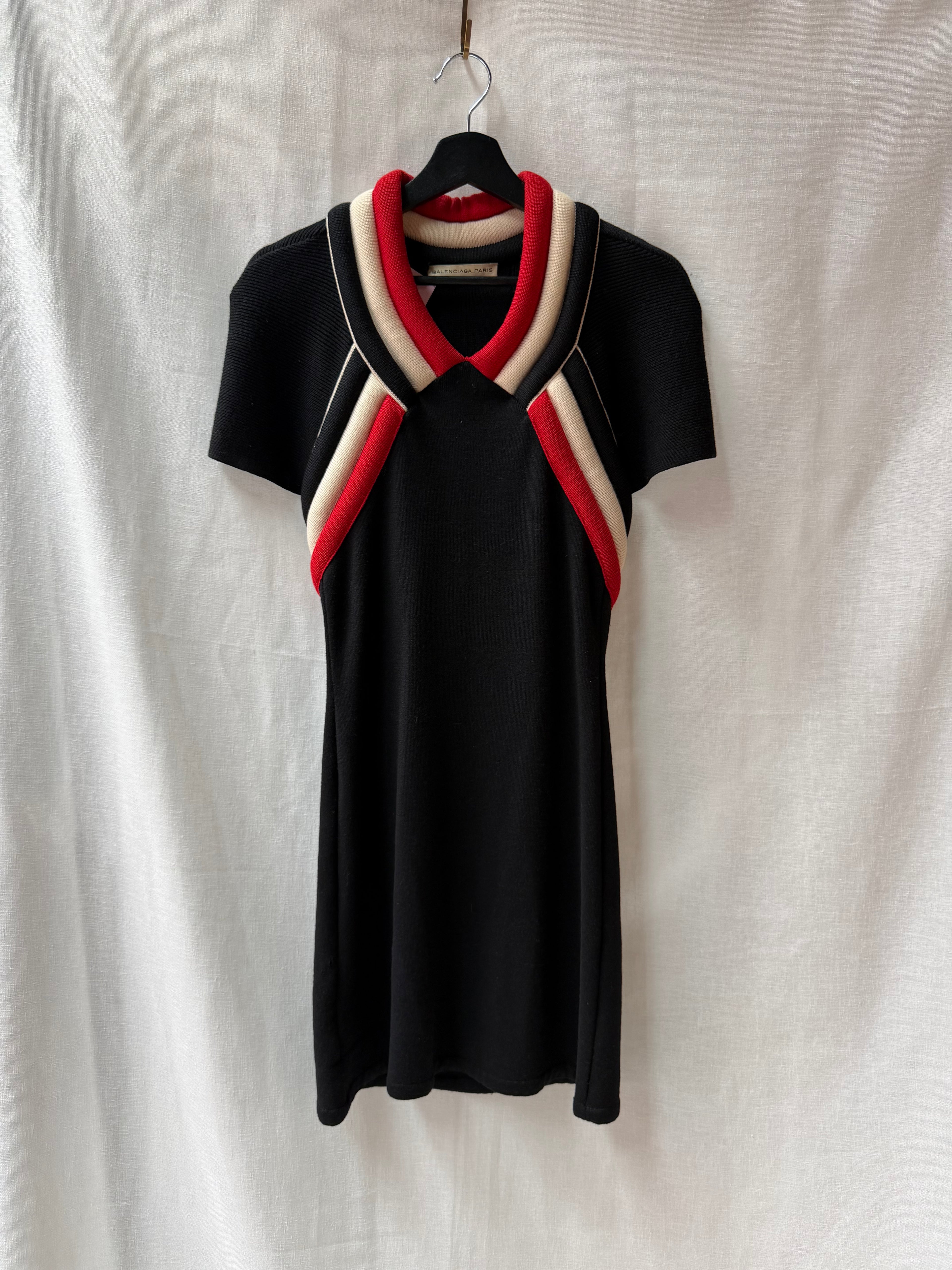 Balenciaga Colorblock Knit Polo Dress