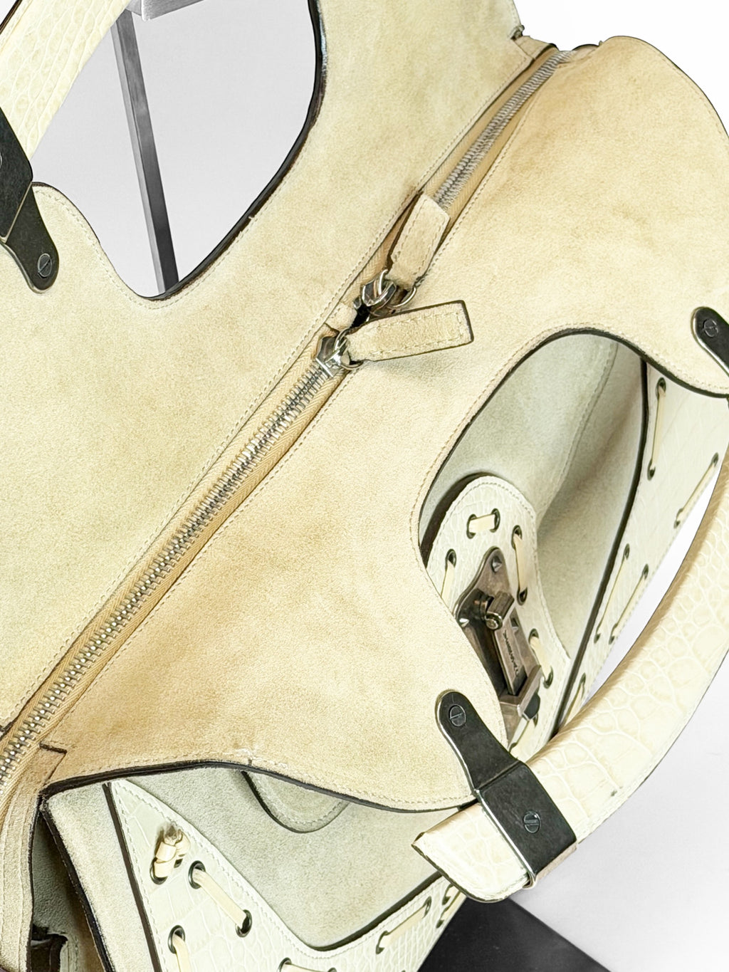 Versace Fall 2003 Runway Leather & Suede Bag