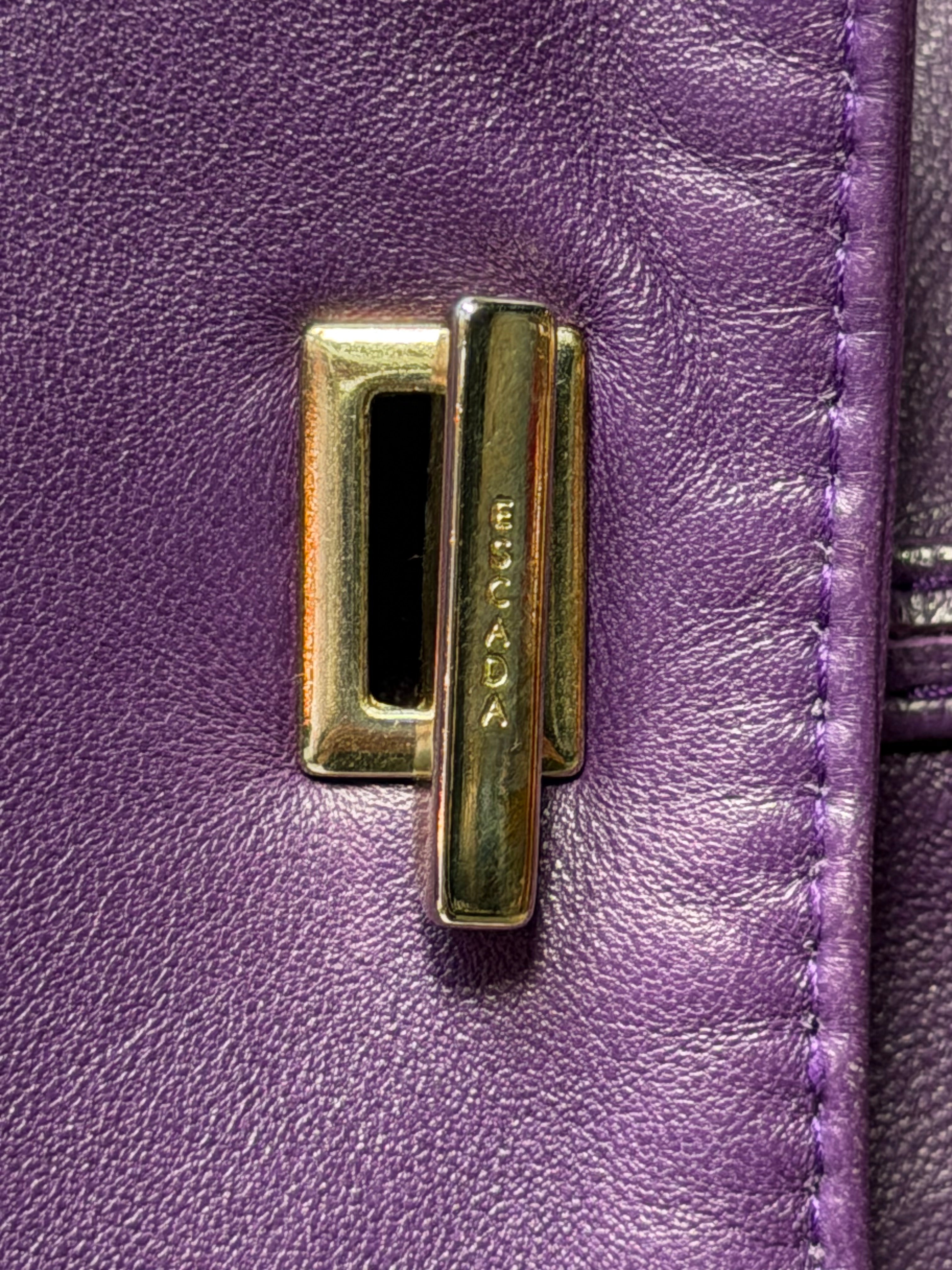 Vintage Escada Purple Leather Blazer Jacket