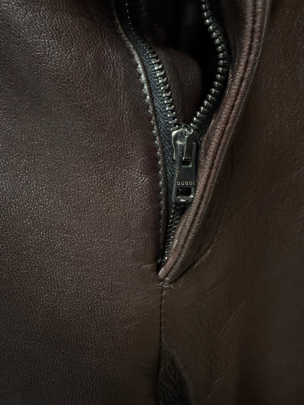 Gucci Runway Lamb Leather Biker Pants