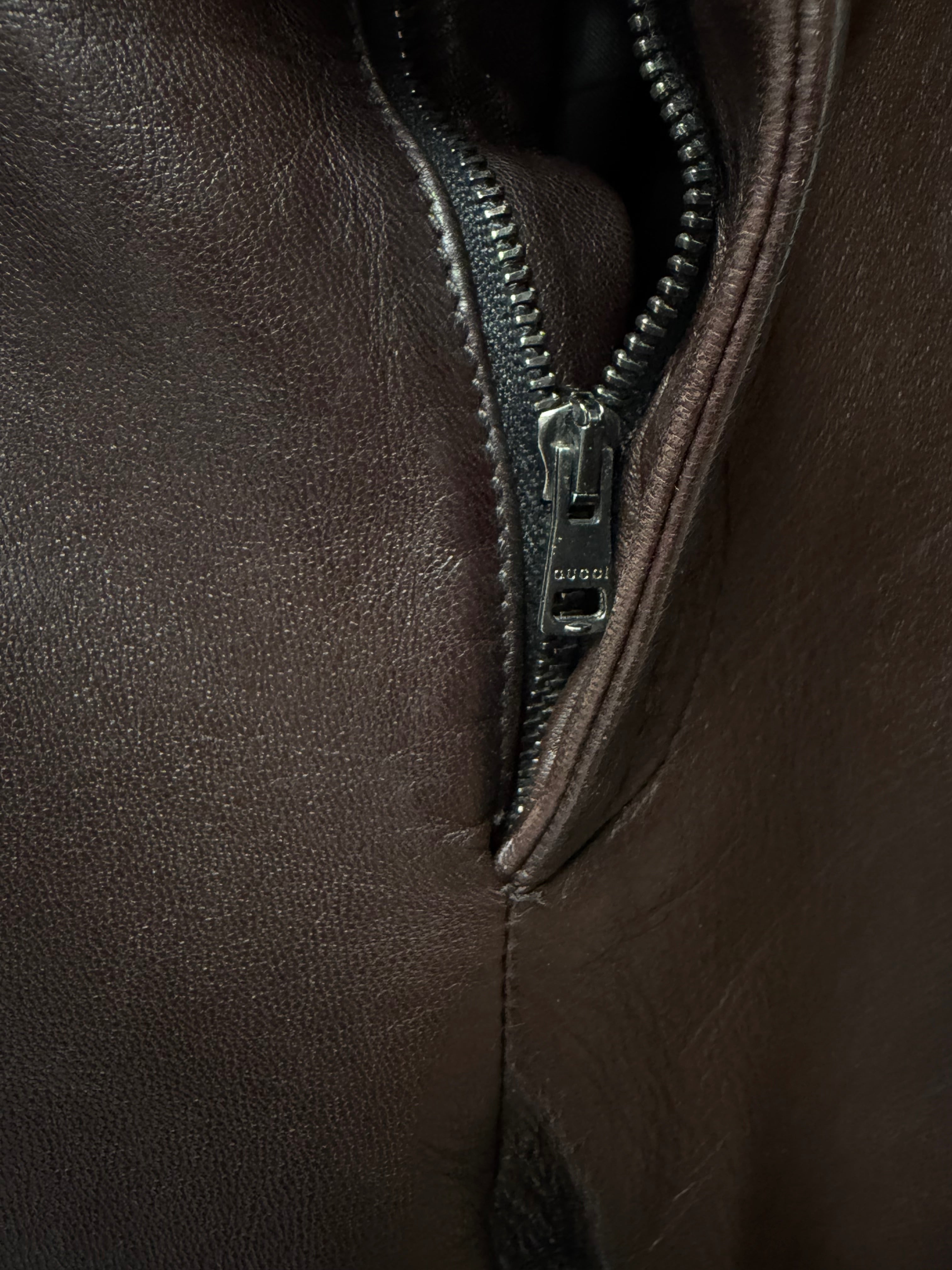 Gucci Runway Lamb Leather Biker Pants