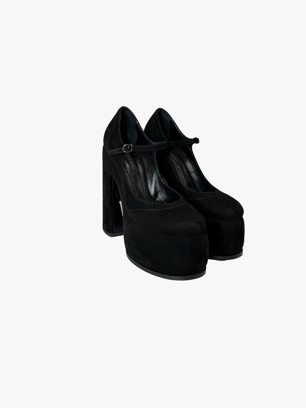 Casadei Rock Mary Jane Suede Pumps