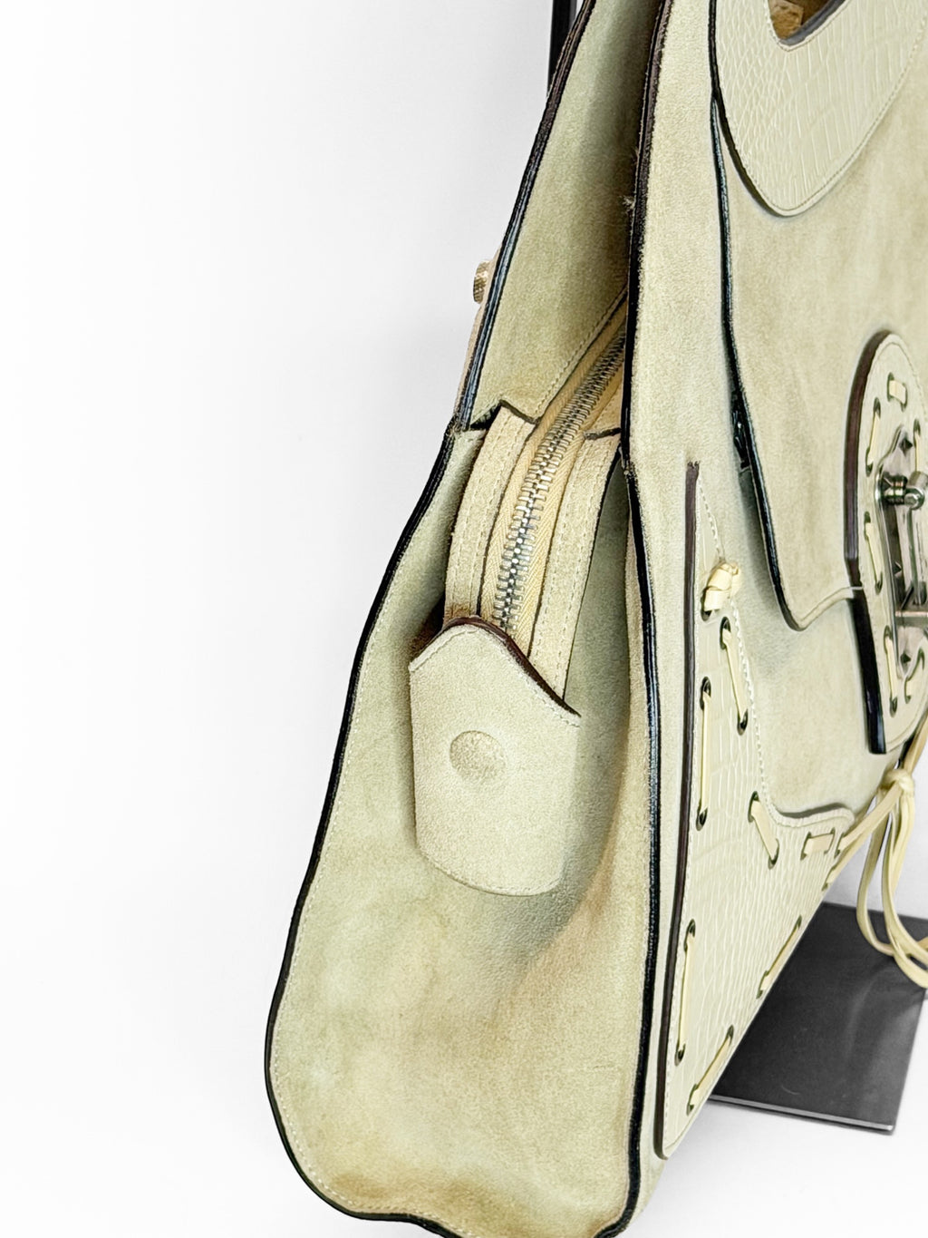 Versace Fall 2003 Runway Leather & Suede Bag