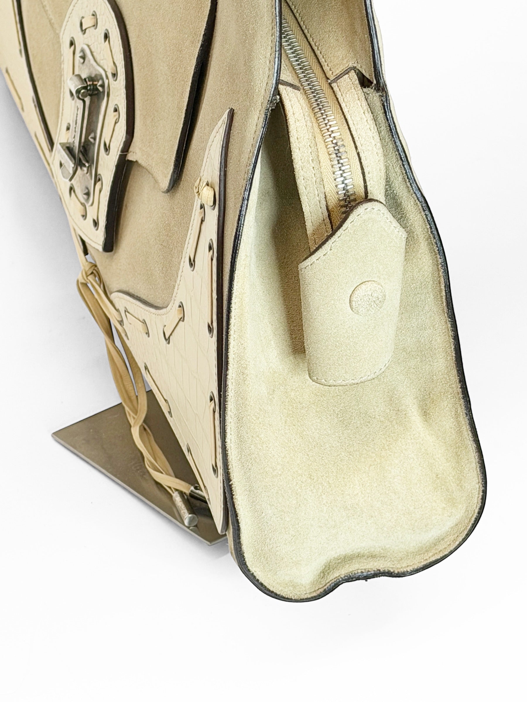 Versace Fall 2003 Runway Leather & Suede Bag