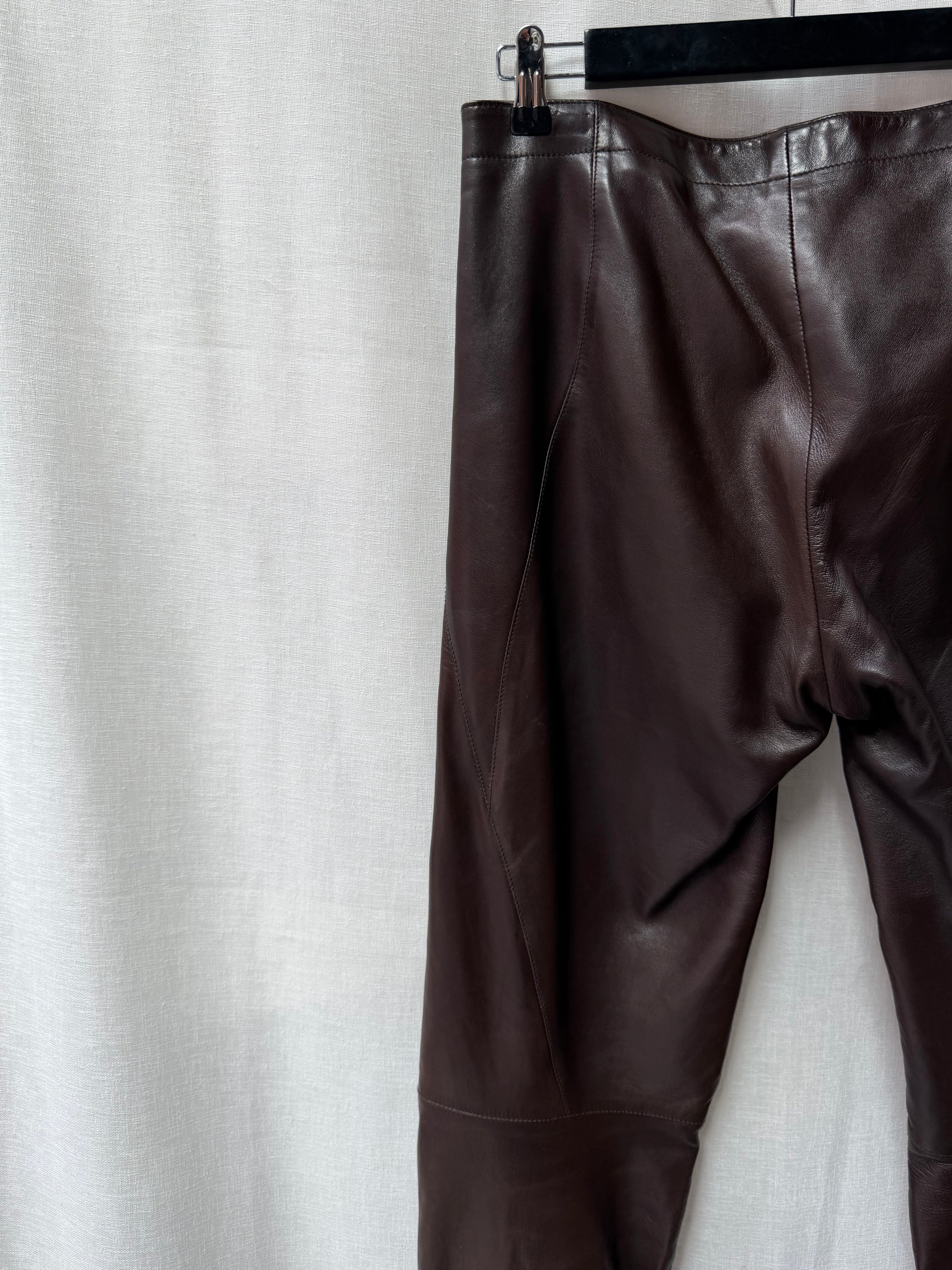 Gucci Runway Lamb Leather Biker Pants