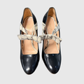 Gucci Nimue Python Bow Mary Jane Pumps