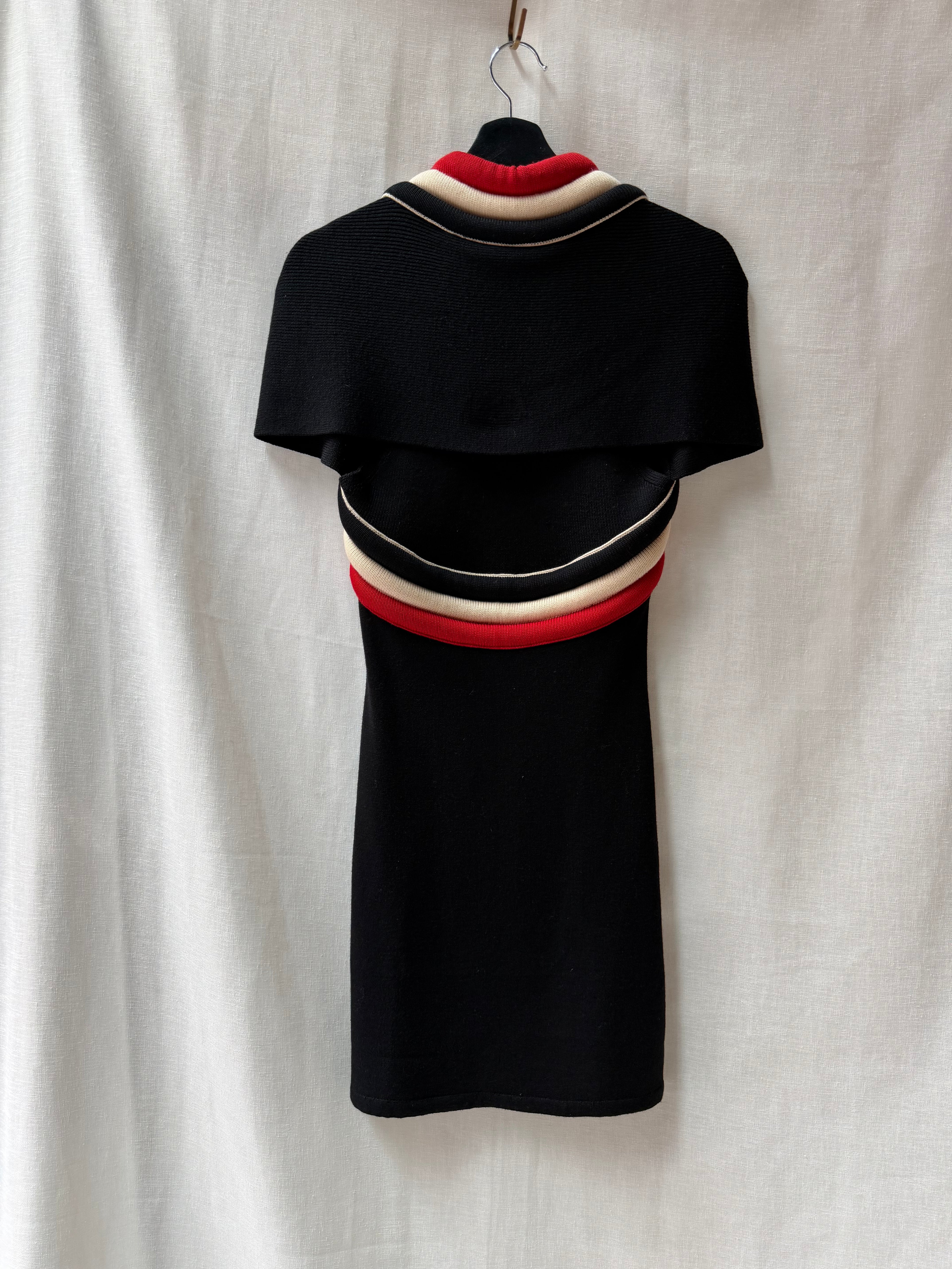 Balenciaga Colorblock Knit Polo Dress