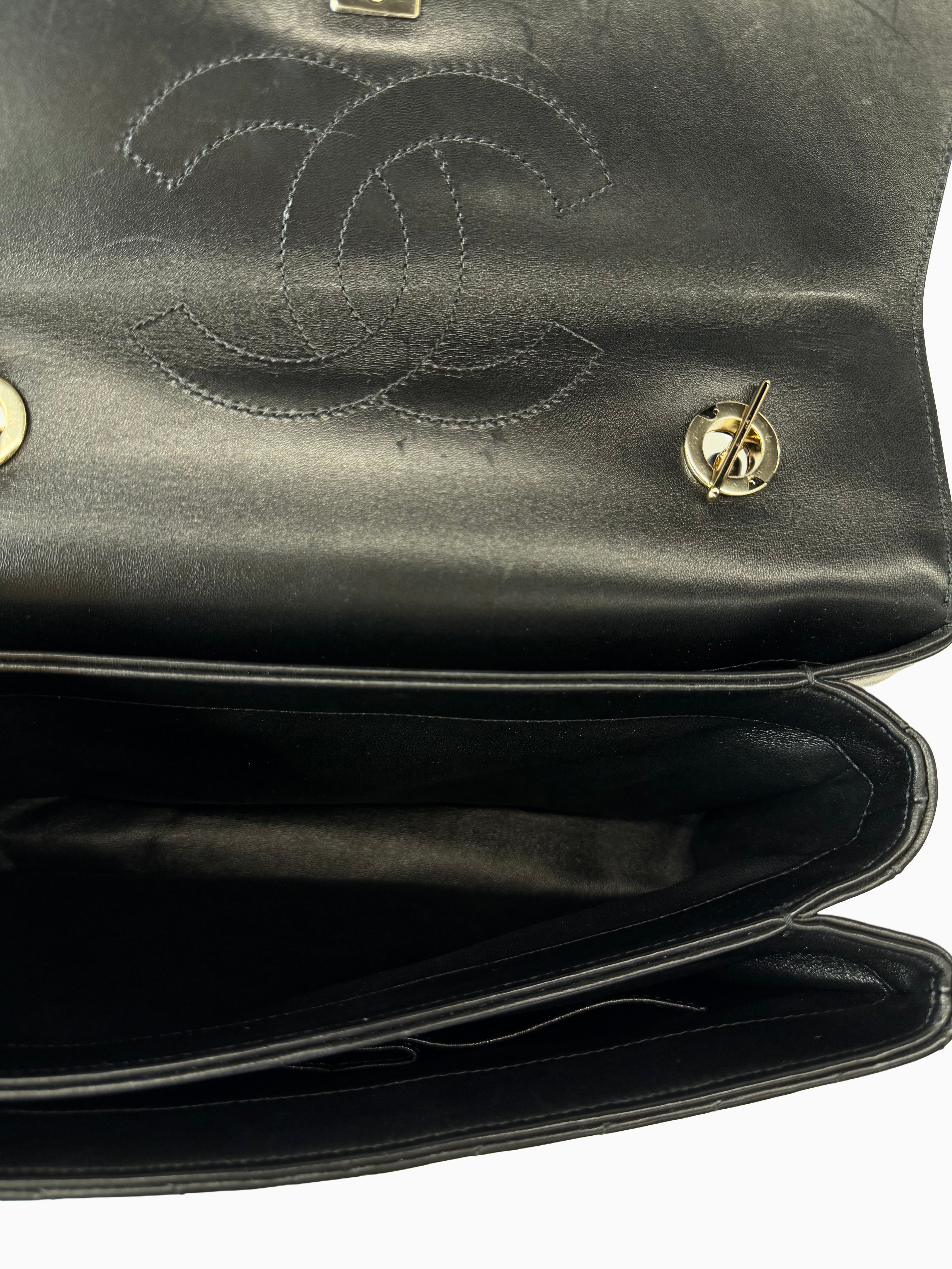 Chanel Trendy CC Top Handle Bag – Black Lambskin Chevron with Gold Hardware