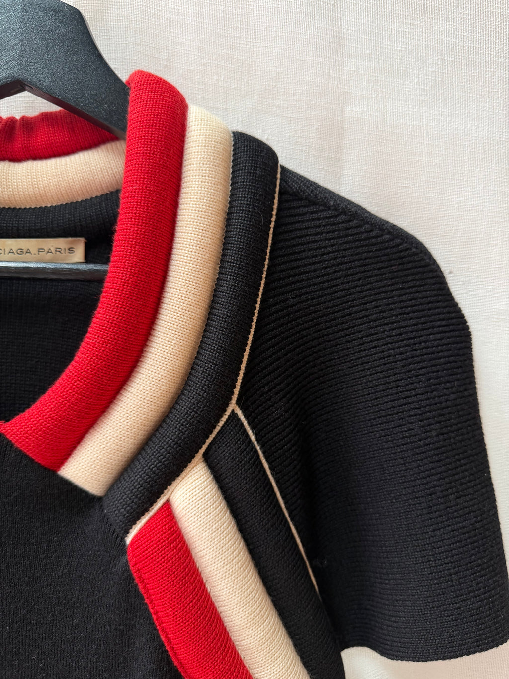 Balenciaga Colorblock Knit Polo Dress