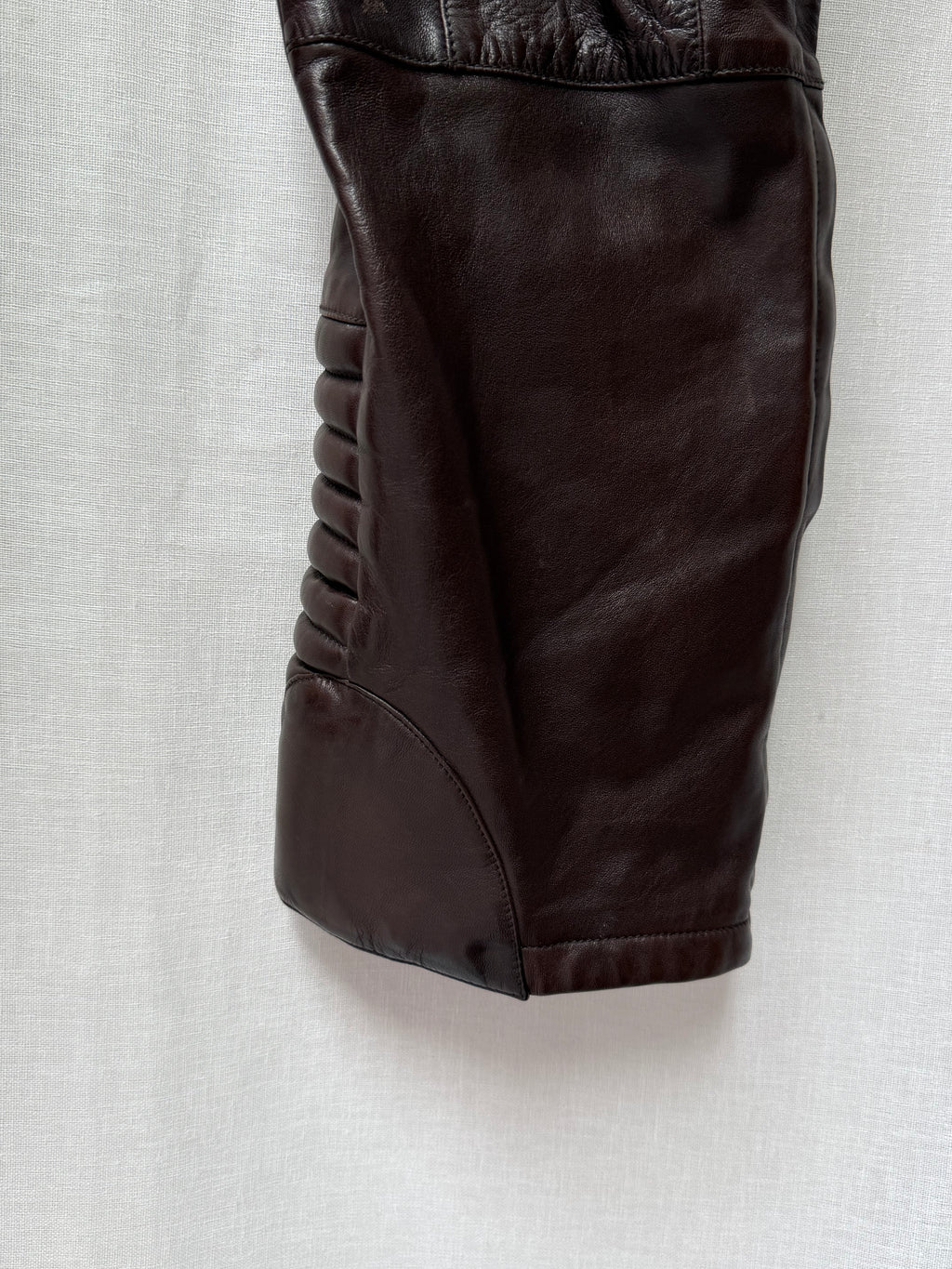 Gucci Runway Lamb Leather Biker Pants