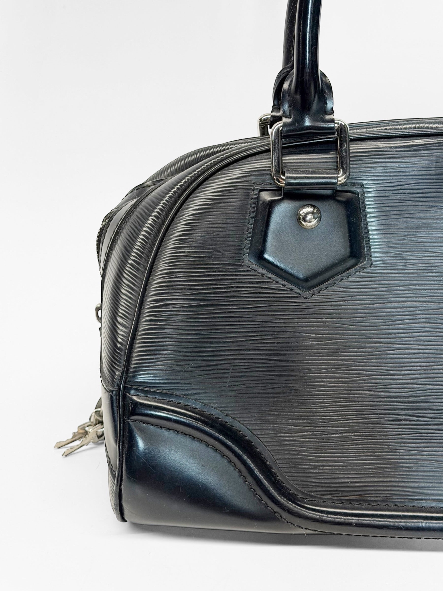 LOUIS VUITTON EPI LEATHER BOWLING BAG BLACK