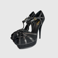 Yves Saint Laurent black Tribute platform heels