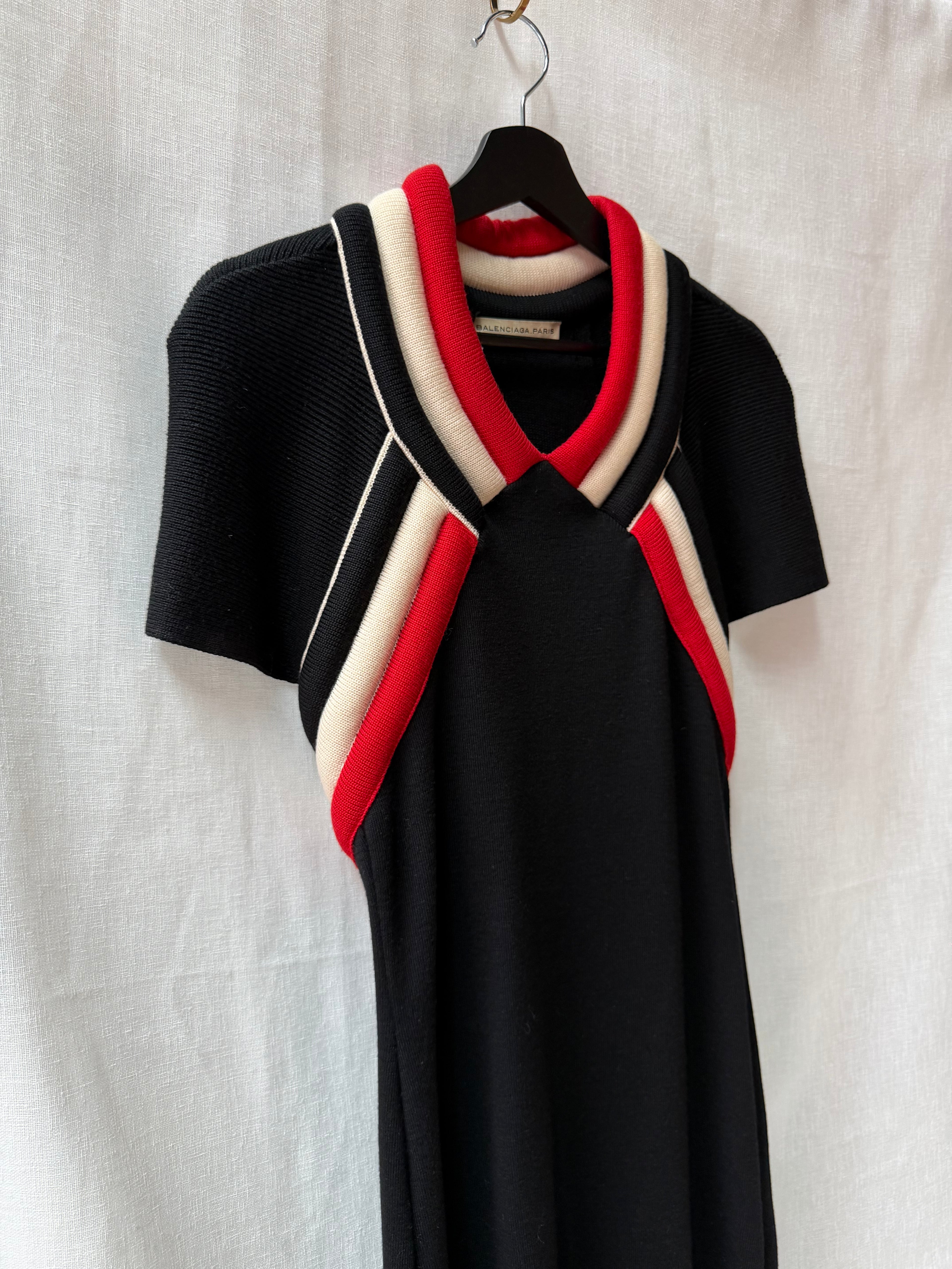 Balenciaga Colorblock Knit Polo Dress