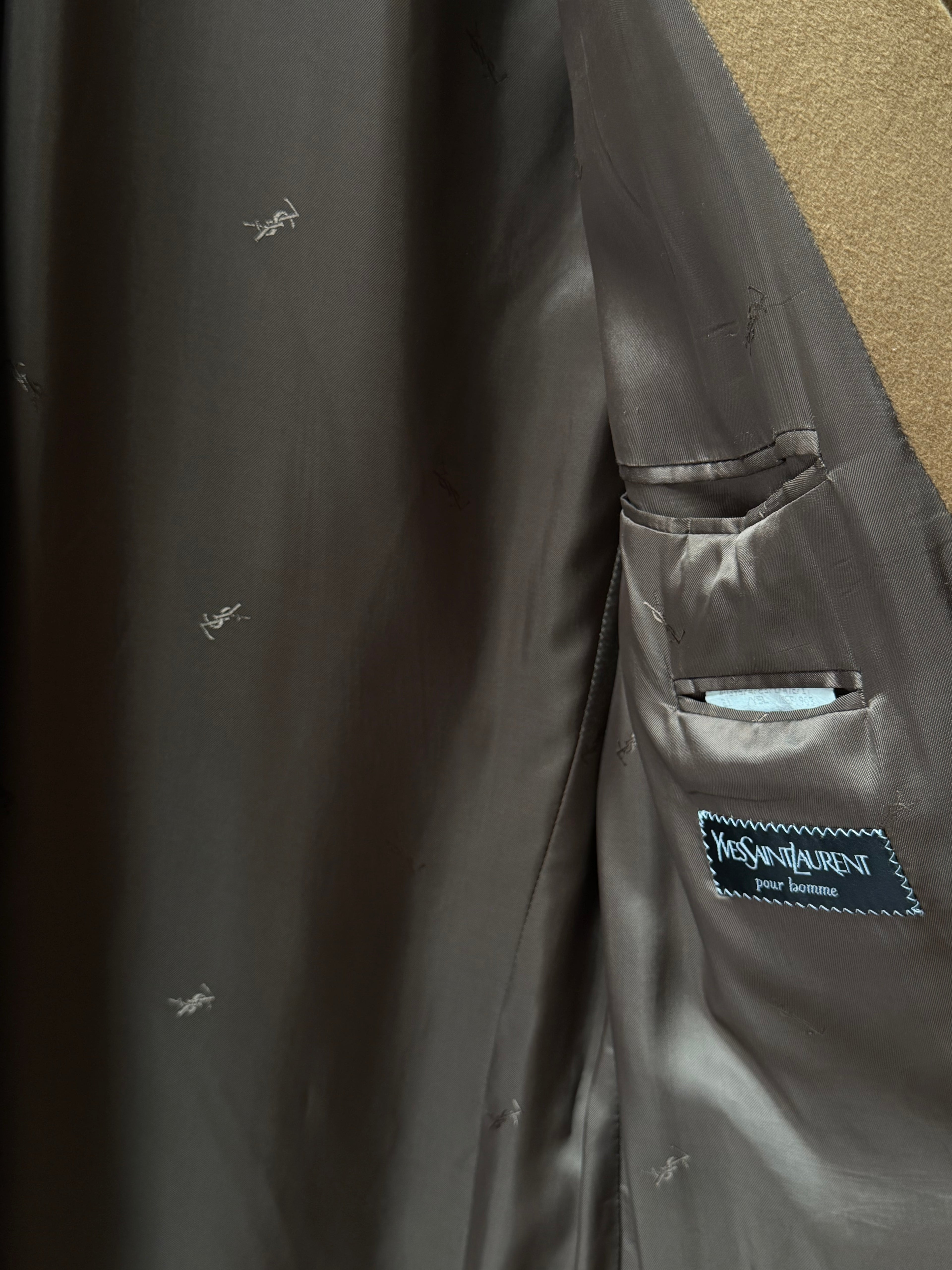 Vintage Yves Saint Laurent Double-Breasted Wool Blazer (Camel)