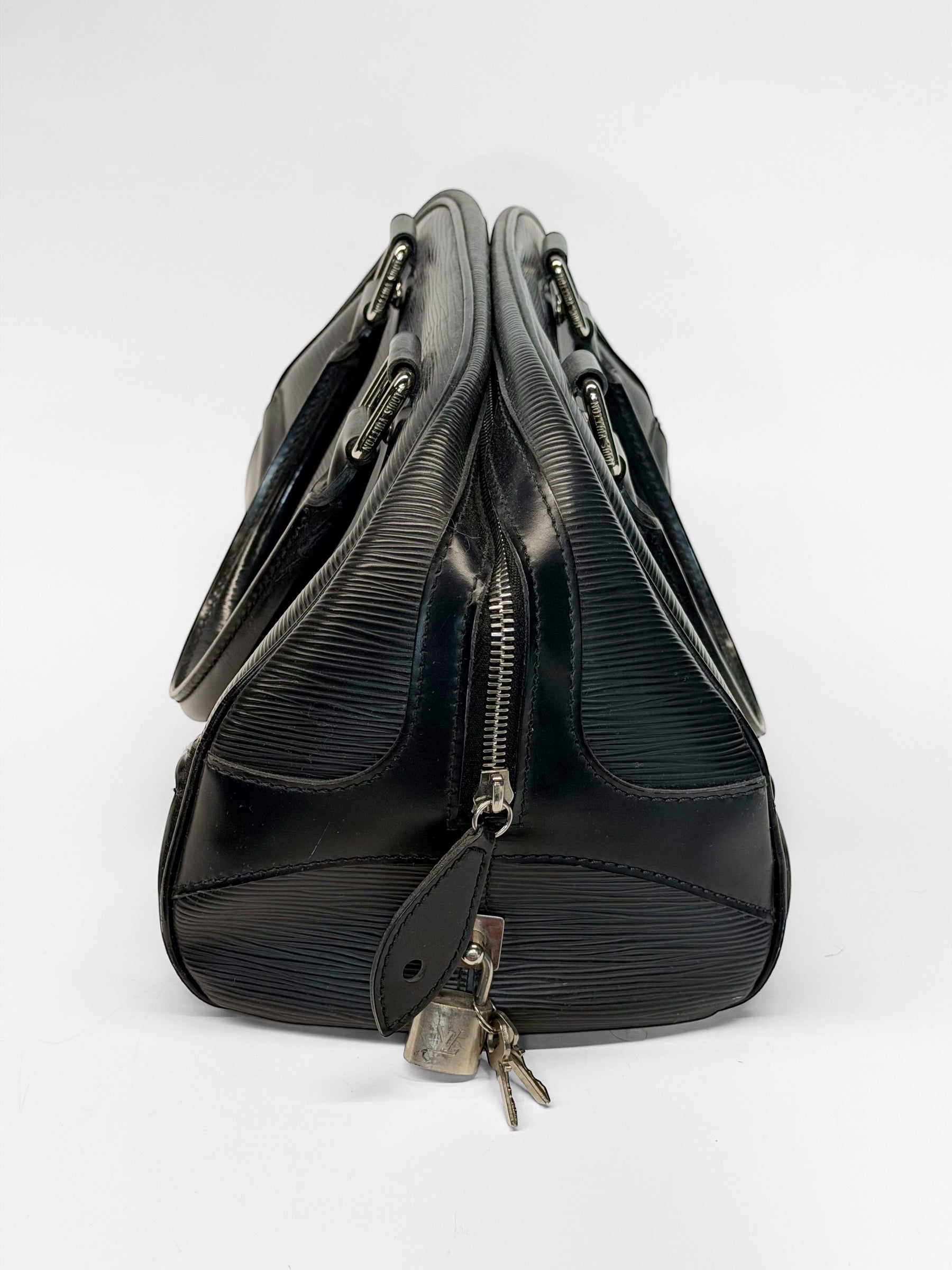 LOUIS VUITTON EPI LEATHER BOWLING BAG BLACK